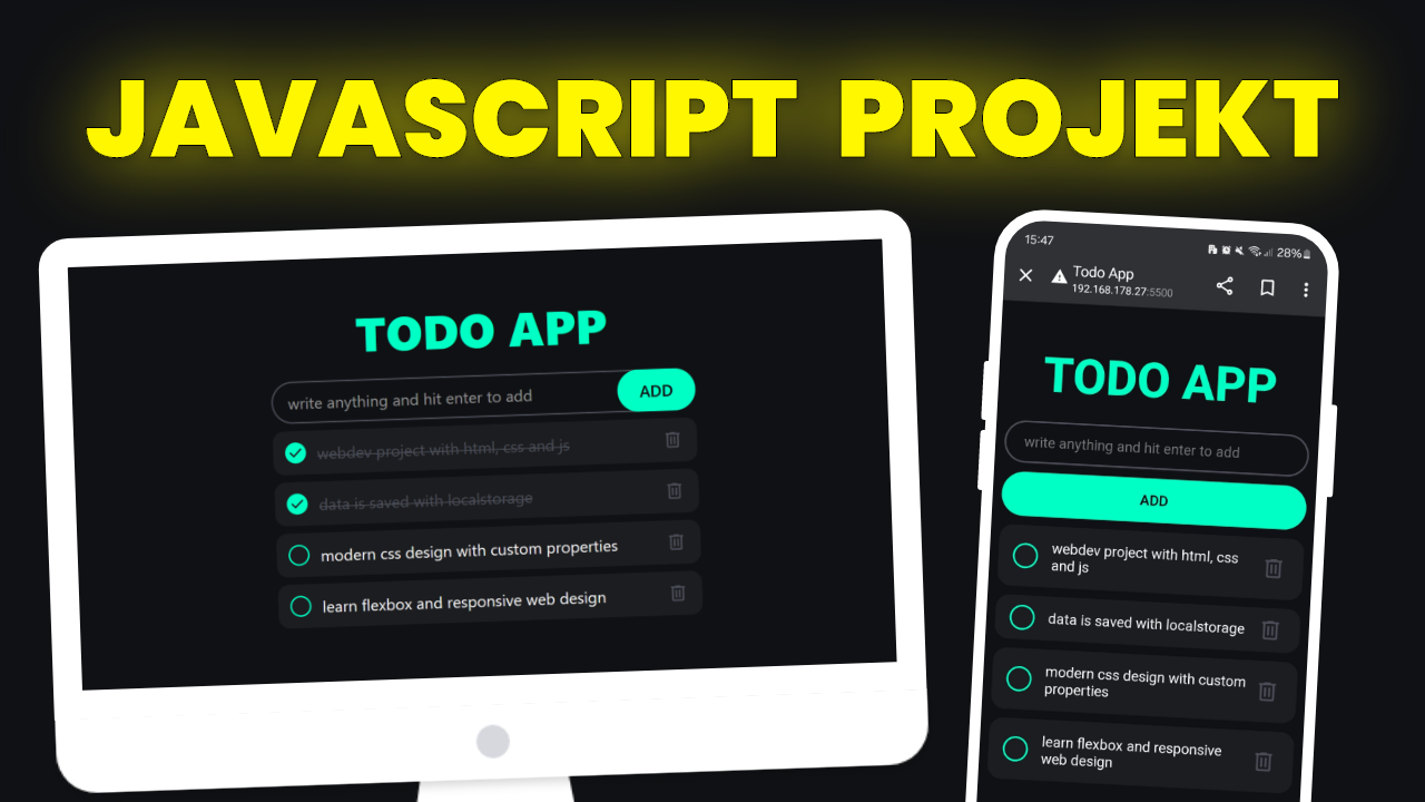 JavaScript Praxisprojekt Todo App